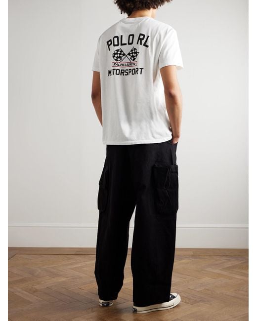Polo Ralph Lauren White Logo-Print Cotton-Jersey T-Shirt for men