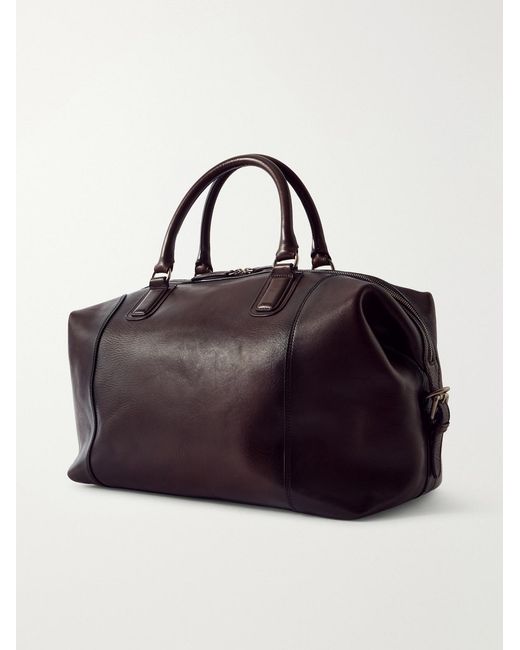 Officine Creative Brown Jules006 Full-grain Leather Weekend Bag for men