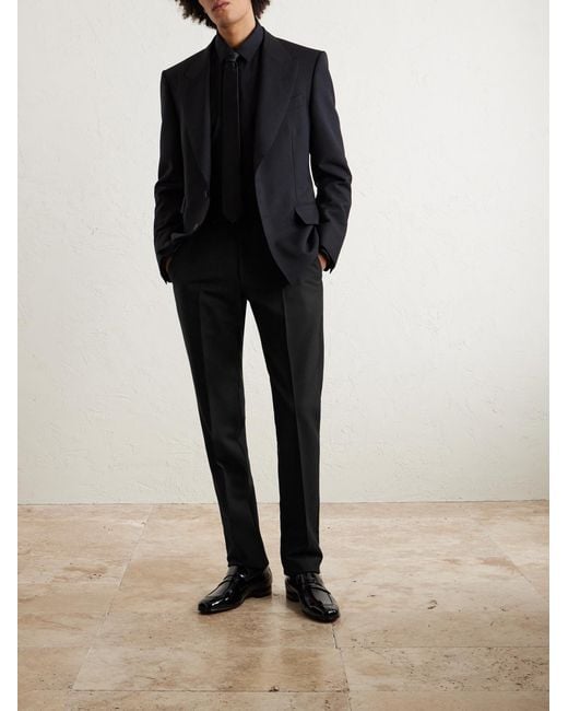 Tom Ford Black Atticus Straight-leg Wool And Mohair-blend Suit Trousers for men