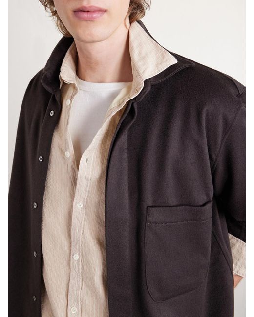 Massimo Alba Natural Genova Striped Cotton-Seersucker Shirt for men