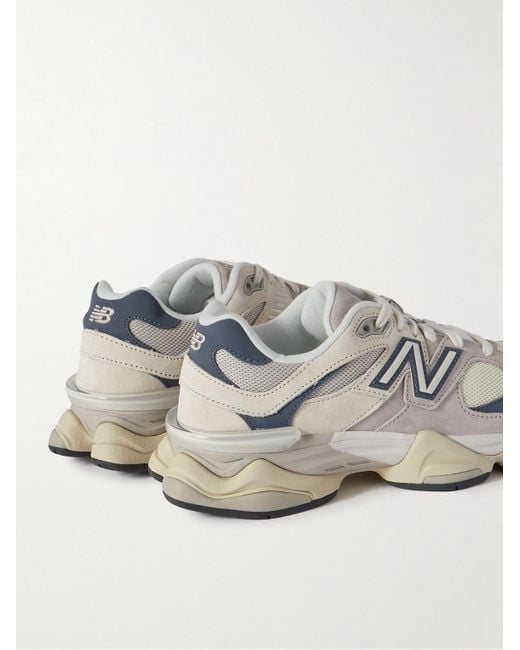 Sneakers in camoscio e mesh 9060 di New Balance in White da Uomo