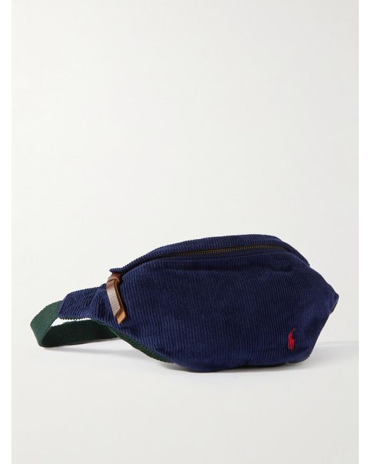 Polo Ralph Lauren Blue Colour-block Corduroy Belt Bag for men