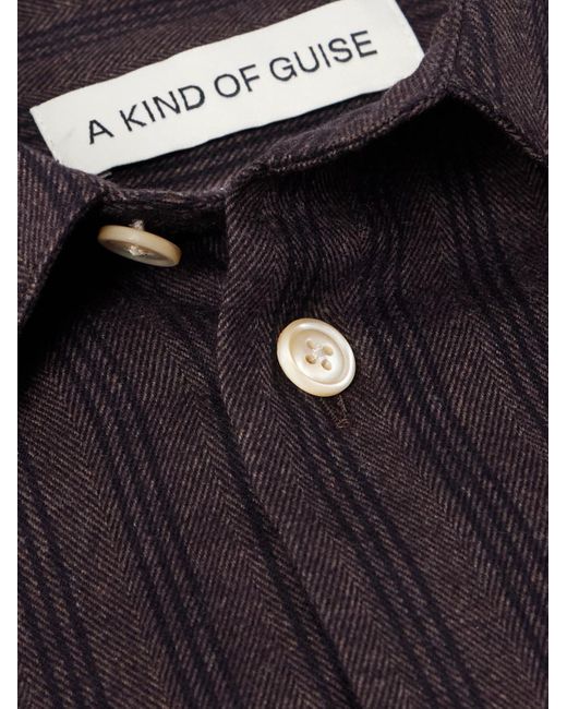 A Kind Of Guise Blue Gusto Striped Cotton And Lyocell-blend Shirt for men