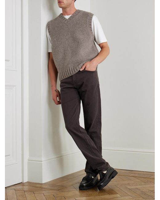 FRAME Gray L'homme Slim-fit Stretch Lyocell-blend Trousers for men