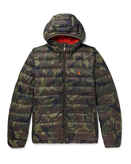 Polo Ralph Lauren Camouflage-print Shell Hooded Down Jacket in Green for  Men | Lyst