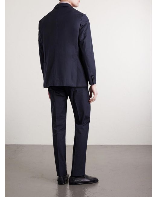 Massimo Alba Blue Catch2 Cotton Suit Jacket for men