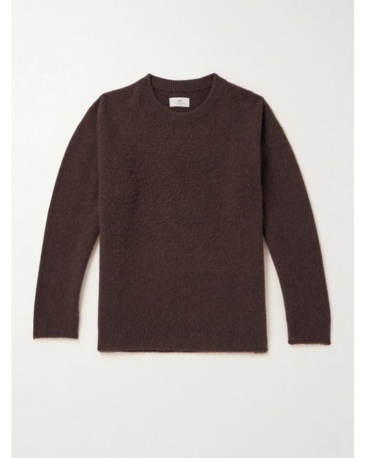 SSAM Brown Brushed Cashmere Sweater for men