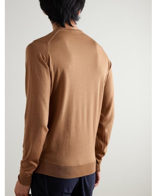John Smedley Natural Lundy Slim-Fit Merino Wool Sweater for men