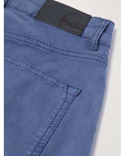 Peter Millar Blue Wayfare Slim-fit Stretch-tm And Cotton-blend Twill Trousers for men
