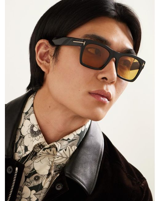 Tom Ford Black Nico Square-frame Acetate Sunglasses for men