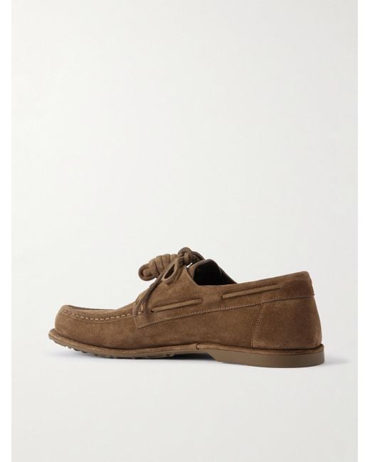 Loewe Brown Paula's Ibiza Campo Suede Boat Shoes for men