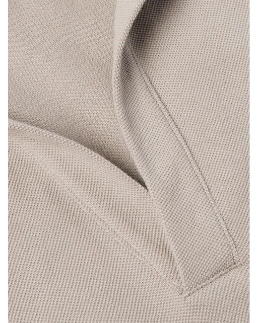 STÒFFA Natural Cotton-piqué Polo Shirt for men