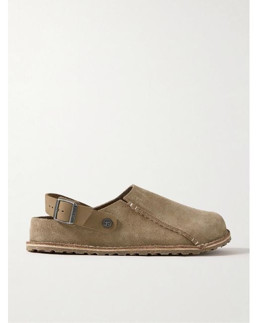 Birkenstock Brown Lutry Premium Nubuck-Trimmed Suede Mules for men