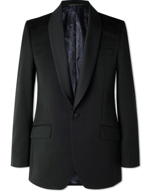 Favourbrook Black Hampton Shawl-collar Grosgrain-trimmed Wool Tuxedo Jacket for men