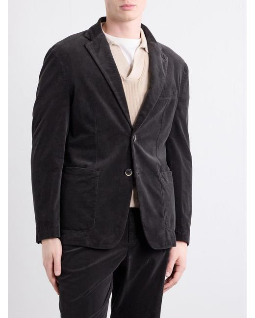 Barena Black Cotton-Blend Corduroy Blazer for men