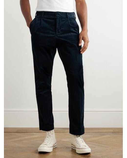 NN07 Bill 1917 gerade geschnittene Hose aus Cord aus einer Baumwollmischung in Blue für Herren