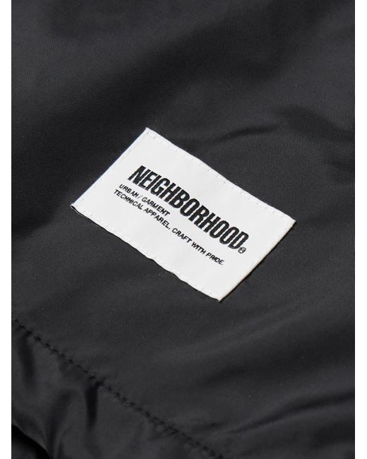 Neighborhood Black Logo-Print Nylon Jacket for men