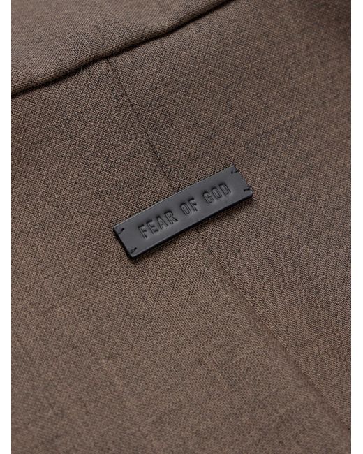 Fear Of God Brown Oversized Wool-canvas Jacket for men