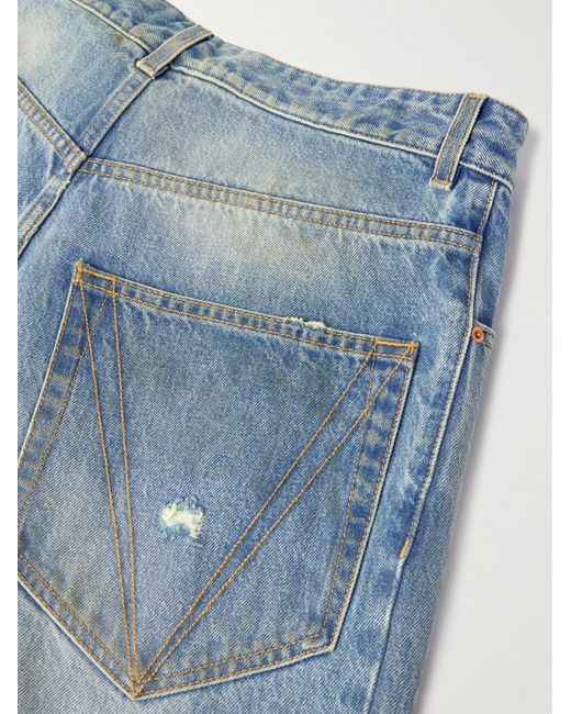 Vetements Blue Straight-Leg Distressed Jeans for men