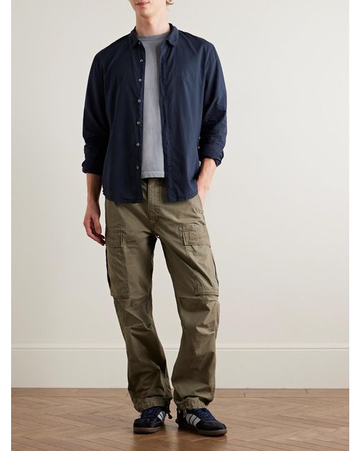 James Perse Blue Slim-Fit Cotton Shirt for men