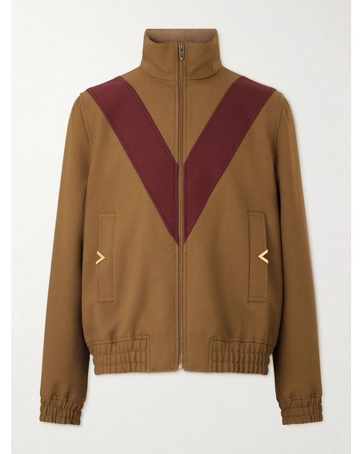 Valentino Garavani Brown Gabardine Lightweight Jacket for men