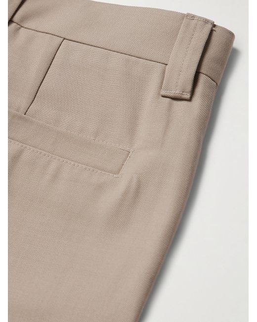 NN07 Natural Throwing Fits Tauber 1728 Straight-leg Pleated Twill Trousers for men