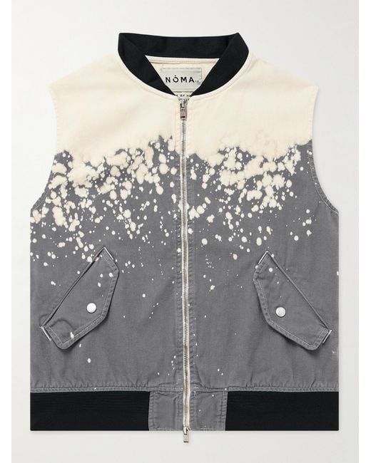 Noma T.D Gray Hand-Dyed Cotton-Twill Gilet for men