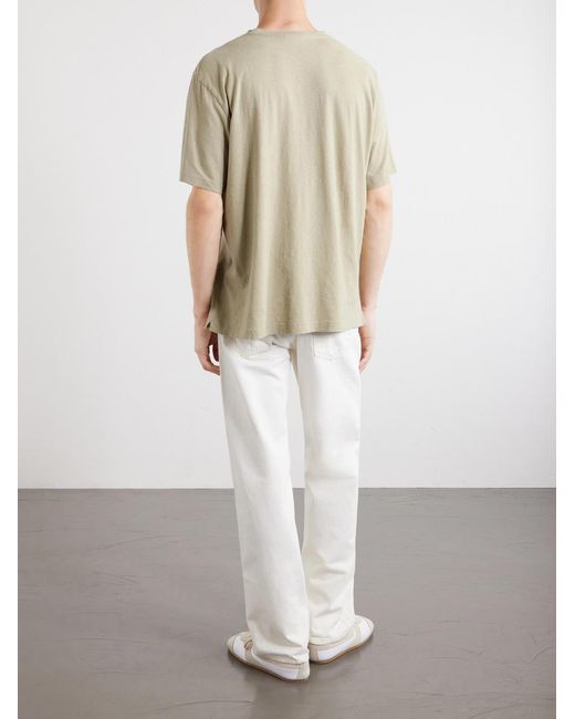 Frescobol Carioca Natural Dinis Linen-Blend T-Shirt for men