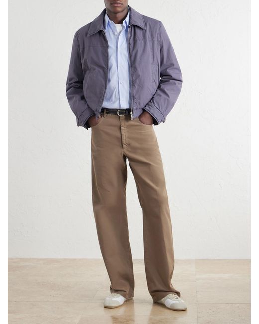 Dries Van Noten Blue Cotton-Blend Blouson Jacket for men