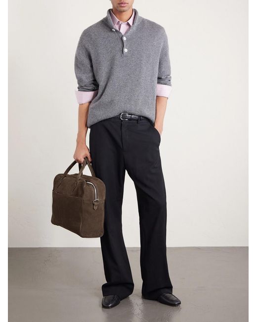 Metier Brown Closer Suede Weekend Bag for men