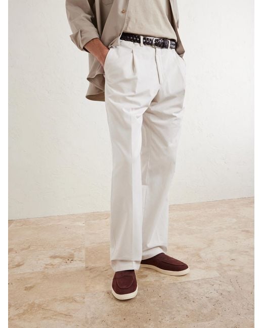 George Cleverley Brown Joey Nubuck Penny Loafers for men