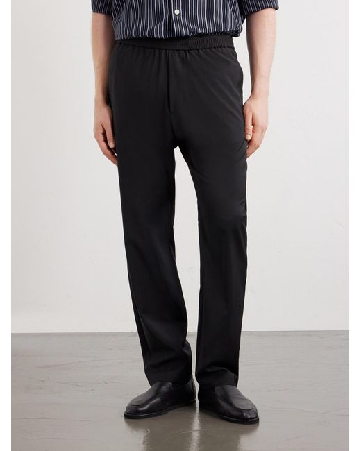 Barena Blue Riobarbo Straight-Leg Virgin Wool Drawstring Trousers for men
