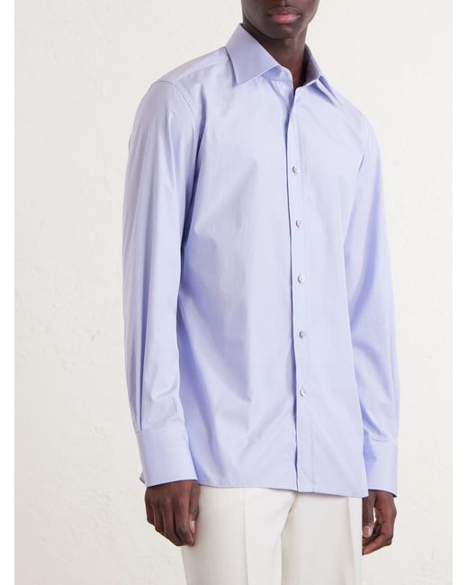 Tom Ford Blue Cotton-poplin Shirt for men