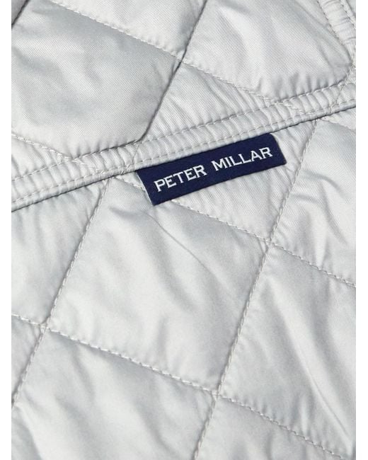Peter Millar Gray Essex Quilted Shell Jacket for men