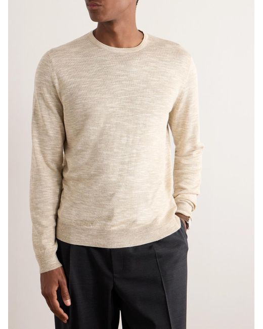 Loro Piana Natural Linen And Silk-blend Sweater for men