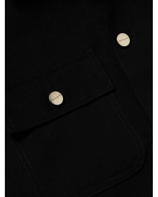 Carhartt Michigan Arbeitsjacke aus Biobaumwoll-Canvas mit Cordbesatz in Black für Herren