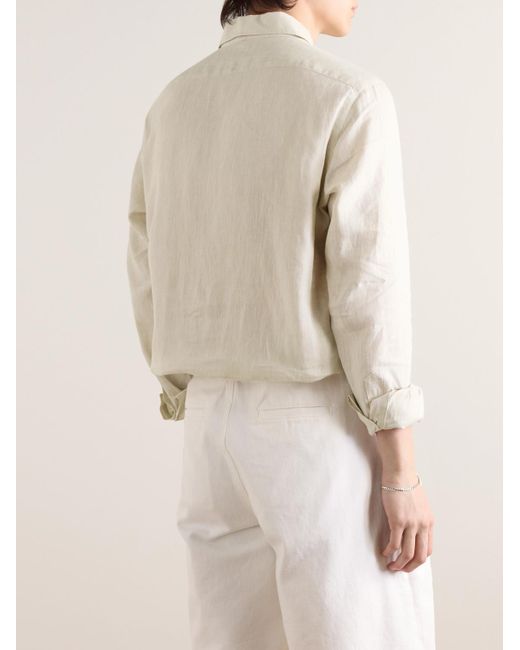 Zegna Hemd aus "Oasi"-Leinen in White für Herren