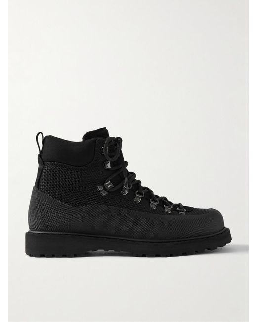 Diemme Black Roccia Vet Sport Suede And Rubber-Trimmed Tech-Shell Hiking Boots for men