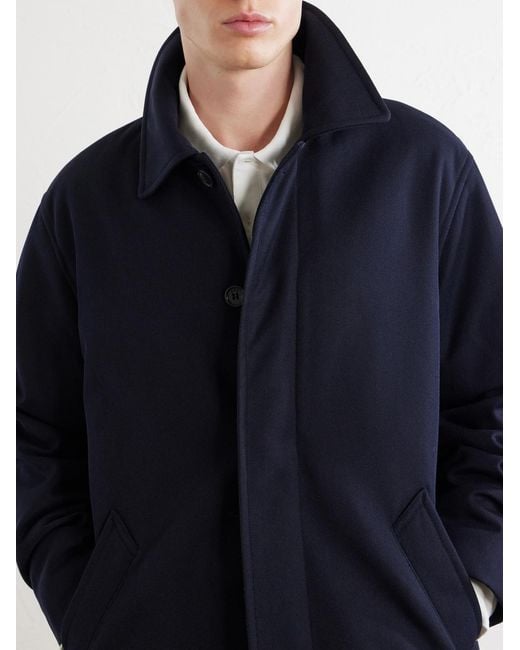 A.P.C. Blue Mac Hugo Gabardine Trench Coat for men