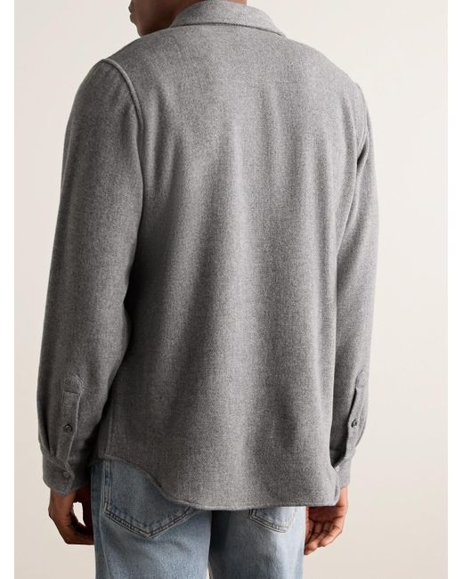 God's True Cashmere Gray Brushed-cashmere Shirt for men
