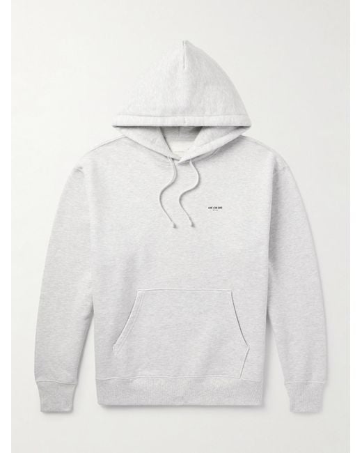 Aimé Leon Dore White Logo-Print Cotton-Jersey Hoodie for men