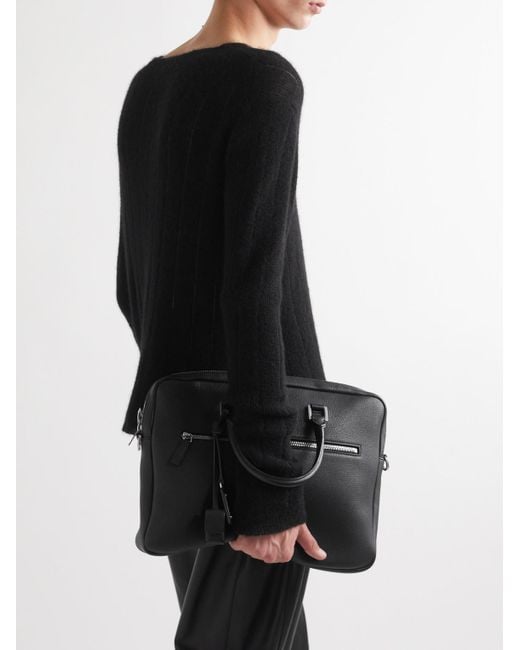 Saint Laurent Black Leather Briefcase for men