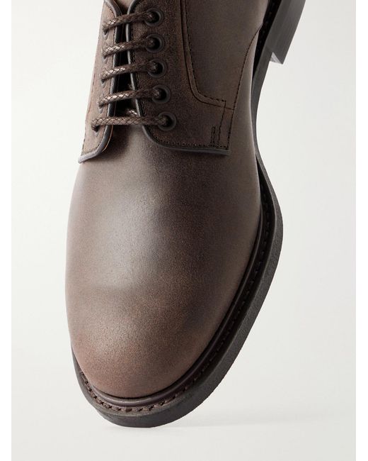 Church's Brown Pentire Waxed-suede Derby Shoes for men