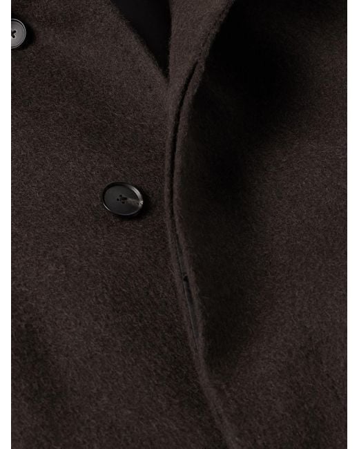 Auralee Black Camel Hair Coat for men