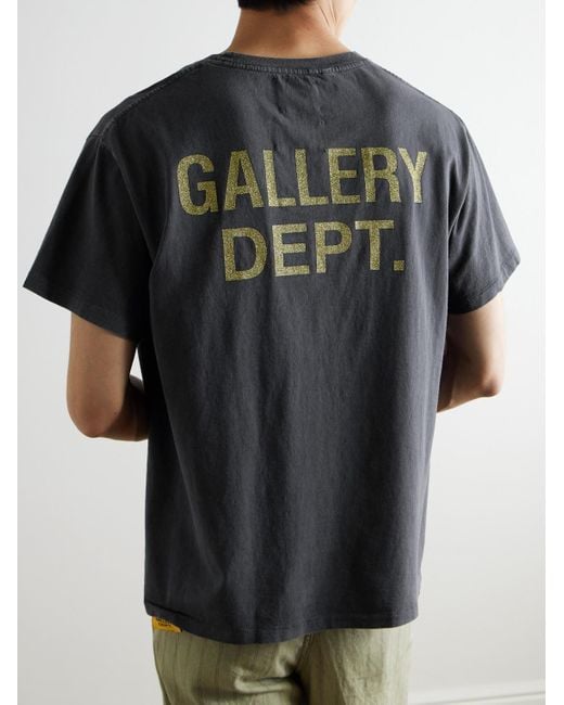 GALLERY DEPT. Blue See No Evil Glittered Printed Cotton-jersey T-shirt for men