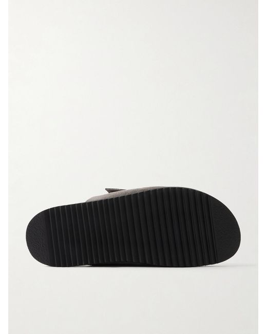 Mr P. Gray Suede Slides for men