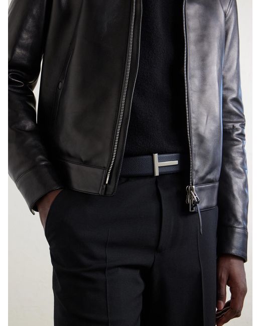 Tom Ford Black 4Cm Reversible Leather Belt for men