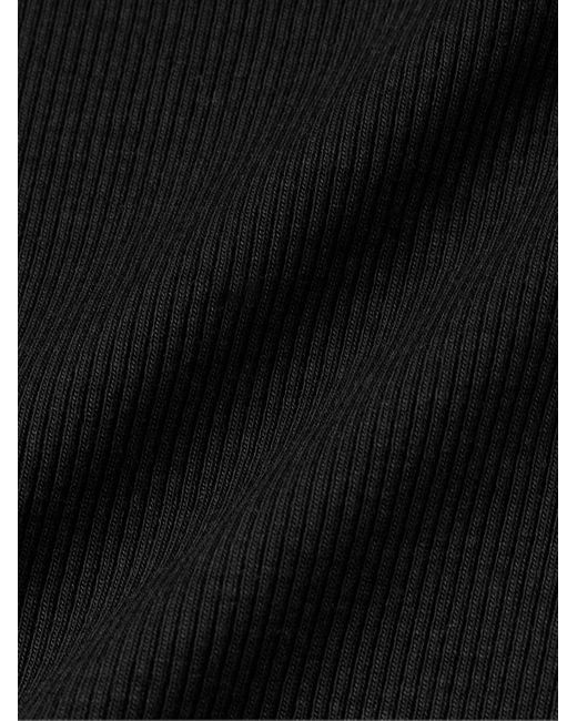 Confezione da tre canotte in jersey di misto Lyocell stretch e cotone a coste di CDLP in Black da Uomo