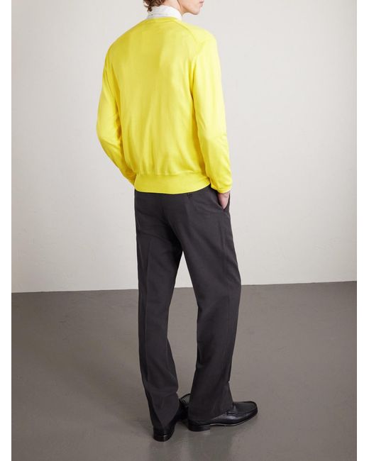 Cotton Sweater di Tom Ford in Yellow da Uomo