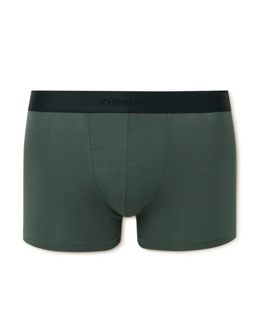 Zimmerli Pureness Stretchmicro Modal Boxer Briefs in Green for Men Lyst
